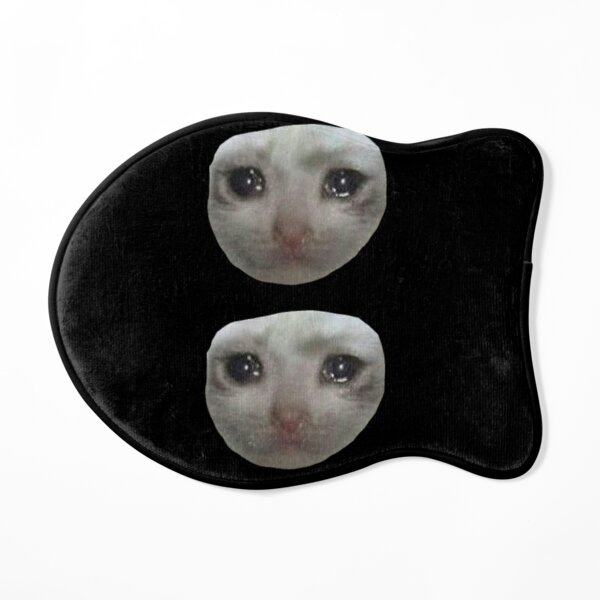 cat with big googly eyes is sad' Mouse Pad