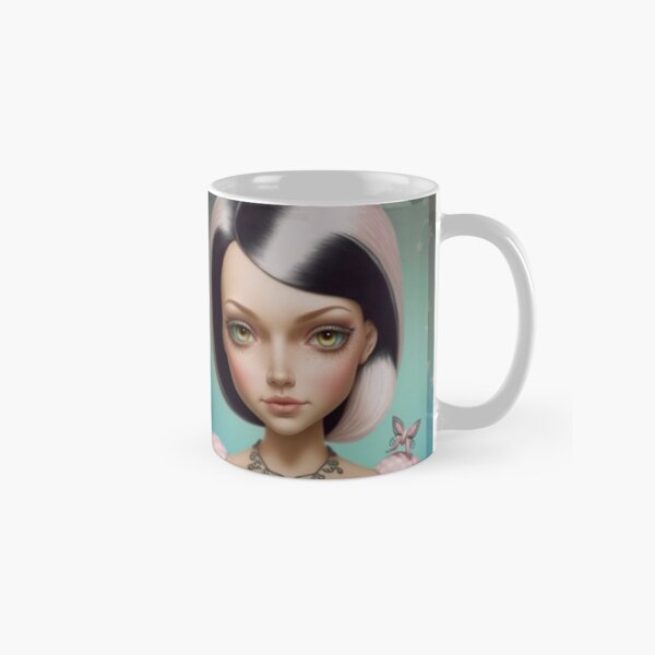 Tattoo girl pink hair Classic Mug