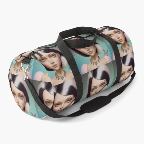Tattoo girl pink hair Duffle Bag