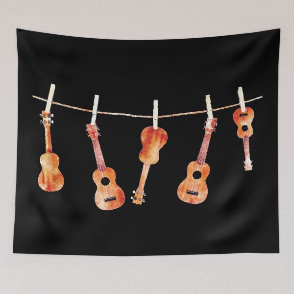 Item preview, hanging ukuleles designed and sold by piesdesignart.
