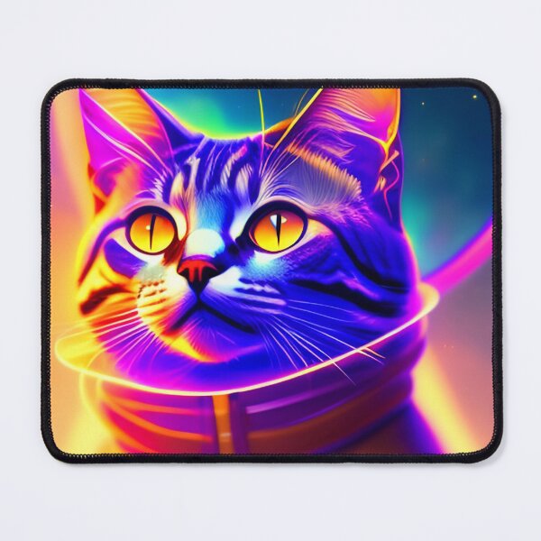 Item preview, Cool cat astronaut illustration in the space, colorful vibrant digital art 16 designed and sold by vishalraifx.