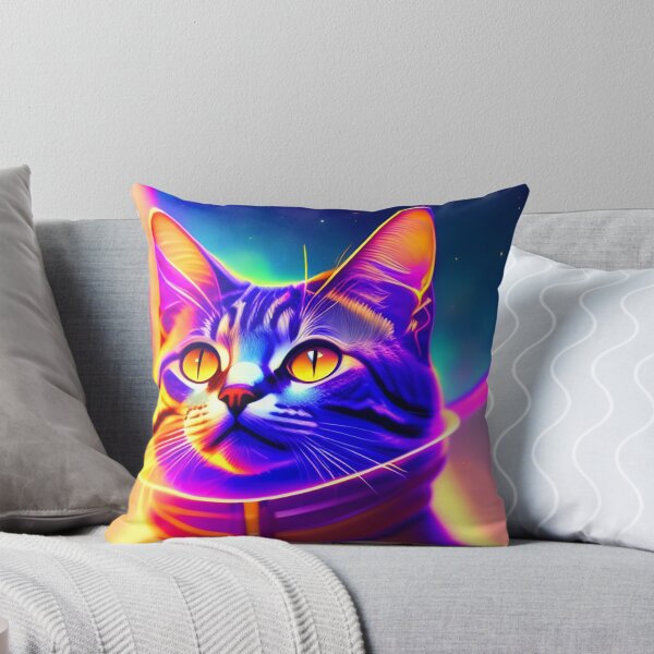 Item preview, Cool cat astronaut illustration in the space, colorful vibrant digital art 16 designed and sold by vishalraifx.
