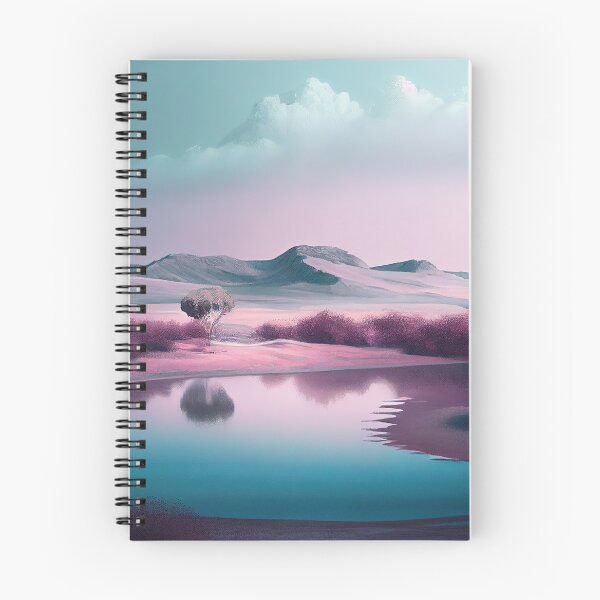 Aperçu de l'œuvre Oasis Pastel Minimaliste : Paysage" créée et vendue par Colourpixels.