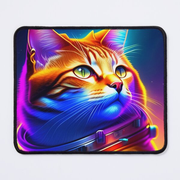 Item preview, Cool cat astronaut illustration in the space, colorful vibrant digital art 17 designed and sold by vishalraifx.