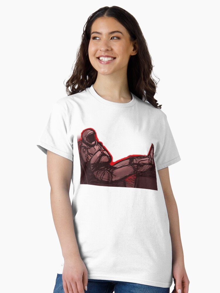 Thumbnail 2 of 7, Classic T-Shirt, Murderbot funny art designed and sold by EldritchArtsUSs.