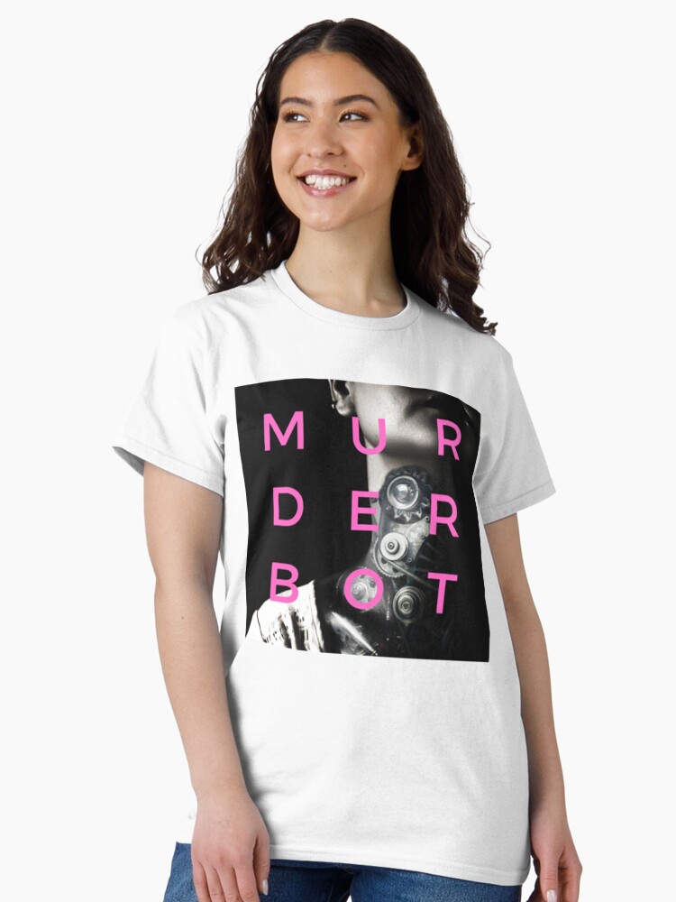 Thumbnail 2 of 7, Classic T-Shirt, Murderbot is Love (pink) designed and sold by EldritchArtsUSs.