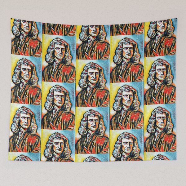 Artikelvorschau, Isaac Newton-Kunstwerk | Isaac Newton-Porträt | Isaac Newton Wandkunst entworfen und verkauft von Suyogsonar25.