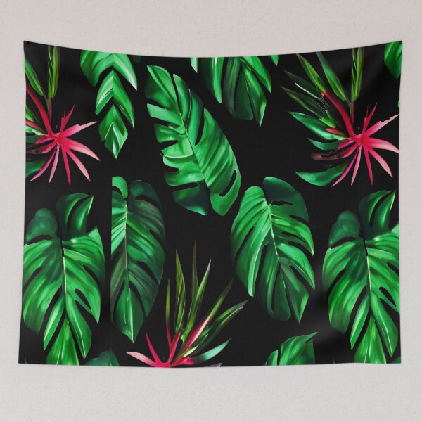 Item preview, Monstera leaves - tropical leaf pattern designed and sold by Ascooepics.