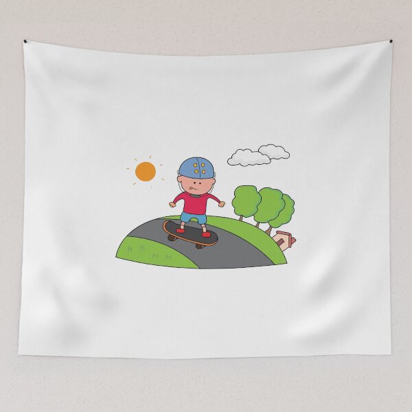 Item preview, Kids drawing of little boy playing skateboard designed and sold by wordspotrayal.