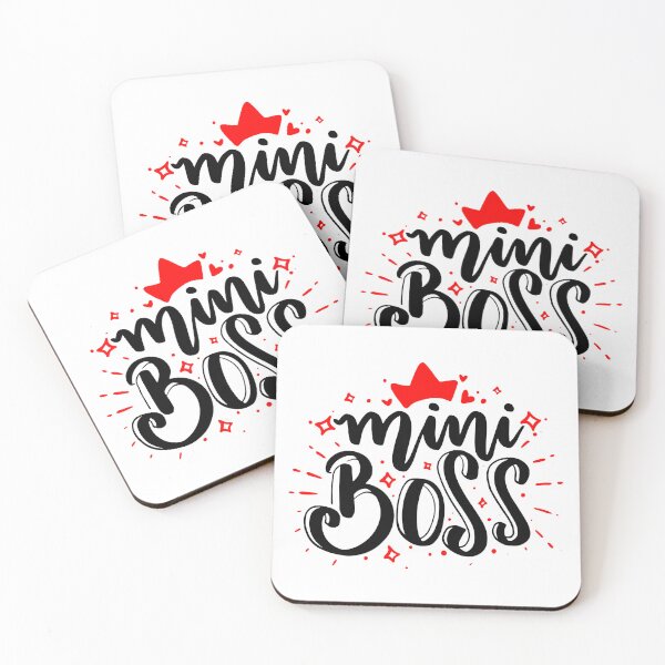 Item preview, Mini Boss - Black quotes red hearts designed and sold by jwebmarket.