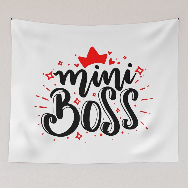 Item preview, Mini Boss - Black quotes red hearts designed and sold by jwebmarket.