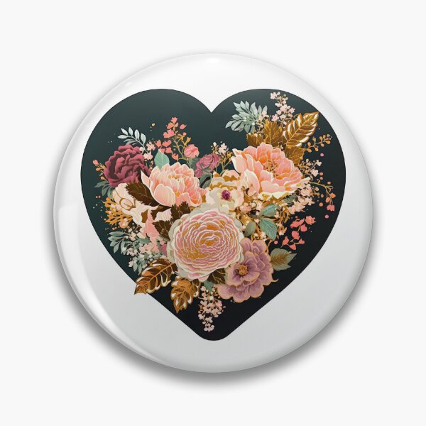 Item preview, Heart Shaped Flower Bouqet, Stunning Floral Arrangement, Valentines Day Gift, Anniversary Present designed and sold by MorphicPrints.