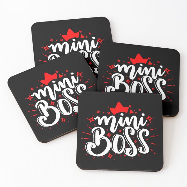 Item preview, Mini Boss - White quotes Red hearts designed and sold by jwebmarket.