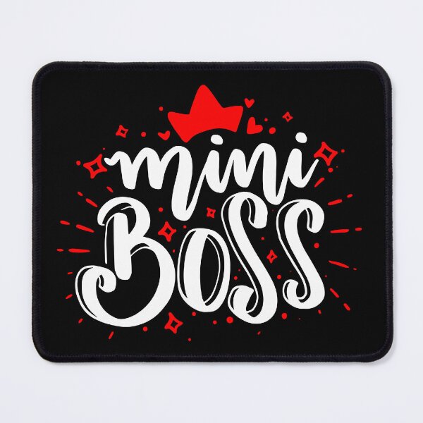 Item preview, Mini Boss - White quotes Red hearts designed and sold by jwebmarket.