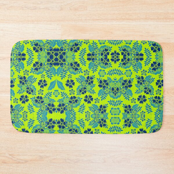 Item preview, Blue & phosphoric yellow shade background pattern  designed and sold by Manal-Patterns.