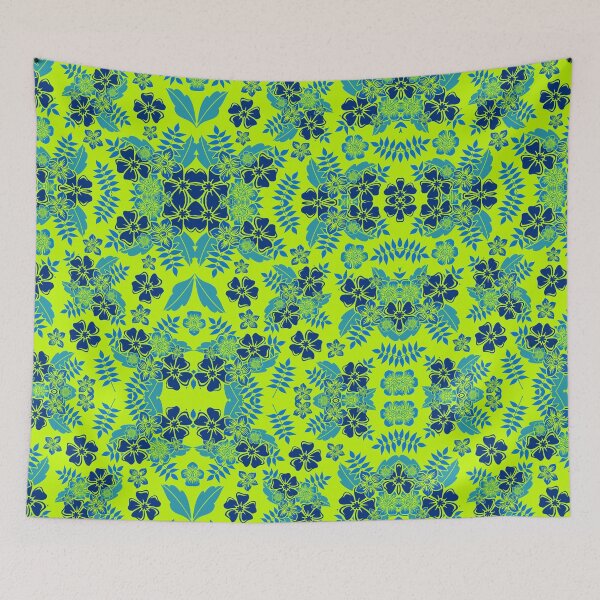 Item preview, Blue & phosphoric yellow shade background pattern  designed and sold by Manal-Patterns.