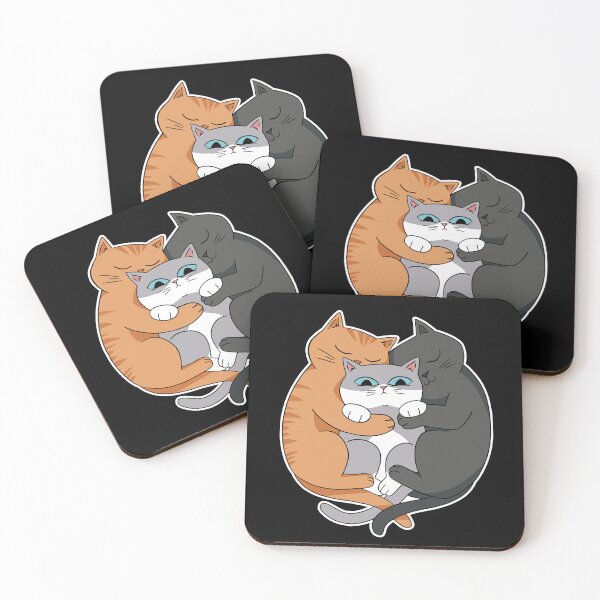 Item preview, Three Cat Hugs Funny Lovely designed and sold by FineArc.