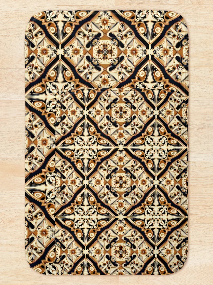 Thumbnail 5 of 6, Bath Mat, Trendy French Abstract Design Pattern designed and sold by UltraGraphics.