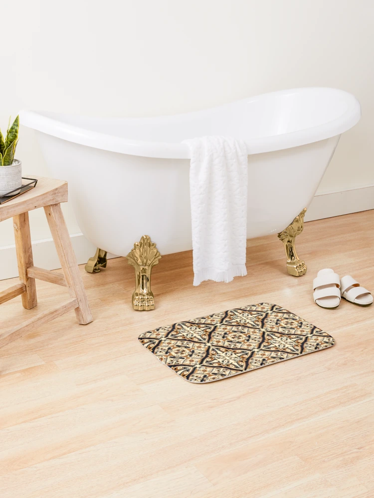 Thumbnail 2 of 6, Bath Mat, Trendy French Abstract Design Pattern designed and sold by UltraGraphics.