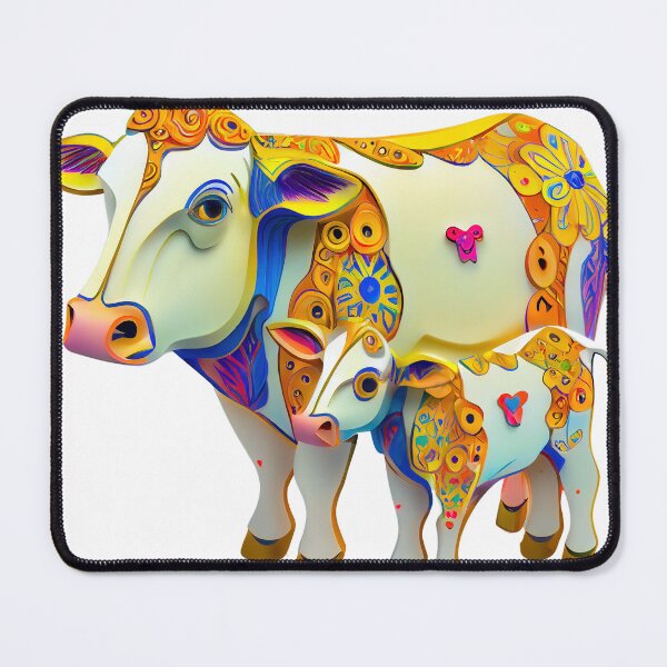 Item preview, Caring full color cow and calf designed and sold by TheBrainArt.