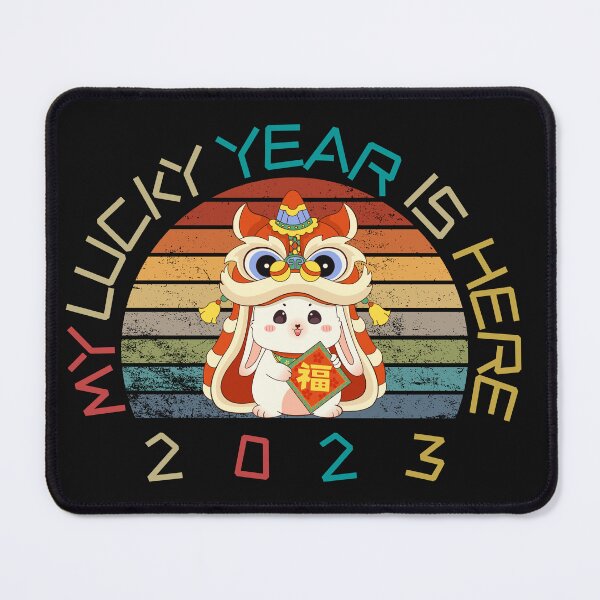 Item preview, MY LUCKY YEAR IS HERE , YEAR OF THE RABBIT 2023, HAPPY CHINESE RABBIT designed and sold by DanaMire.