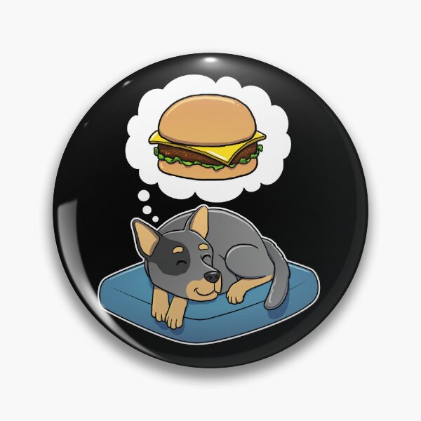 Item preview, Australian Cattle Dog dreaming about Cheeseburgers designed and sold by DoggieDelights.
