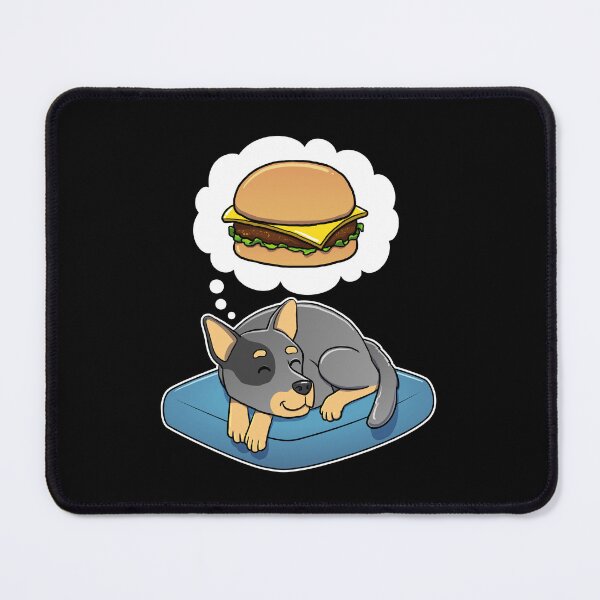 Item preview, Australian Cattle Dog dreaming about Cheeseburgers designed and sold by DoggieDelights.