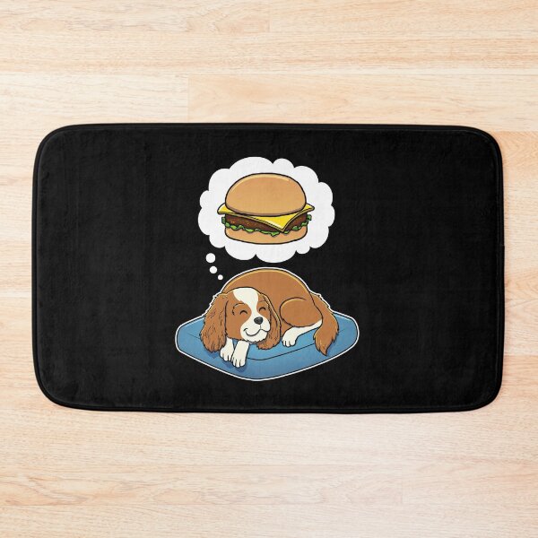 Item preview, Cavalier King Charles Spaniel dreaming about Cheeseburgers designed and sold by DoggieDelights.