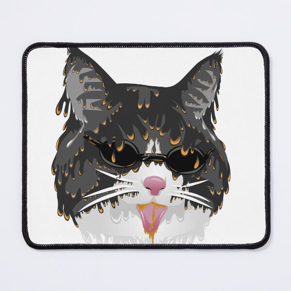 Item preview, Black & orange Cat grime art designed and sold by AmsaOza.