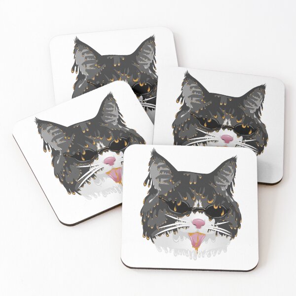 Item preview, Black & orange Cat grime art designed and sold by AmsaOza.