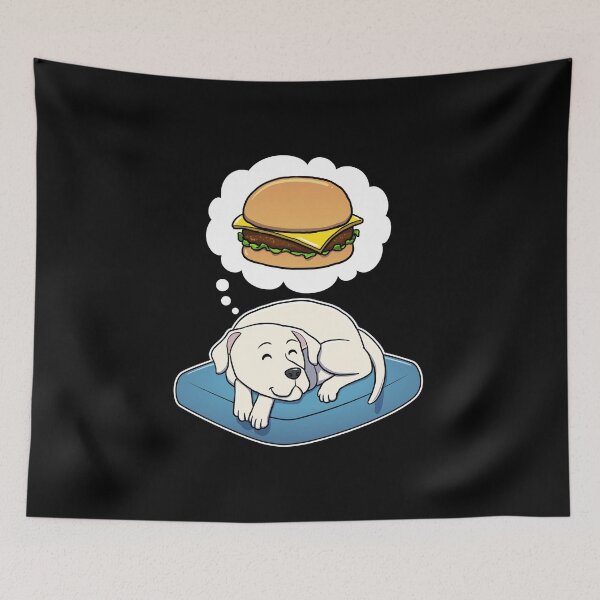 Item preview, Dogo Argentino dreaming about Cheeseburgers designed and sold by DoggieDelights.