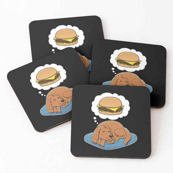 Item preview, English Cocker Spaniel dreaming about Cheeseburgers designed and sold by DoggieDelights.