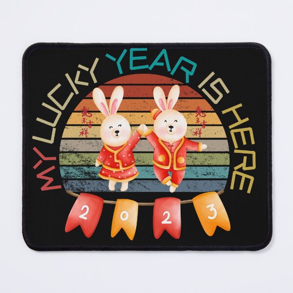Item preview,  MY LUCKY YEAR IS HERE , YEAR OF THE RABBIT 2023, HAPPY CHINESE RABBIT designed and sold by DanaMire.