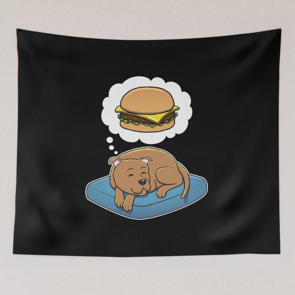 Artikelvorschau, Staffordshire Bull Terrier dreaming about Cheeseburgers entworfen und verkauft von DoggieDelights.