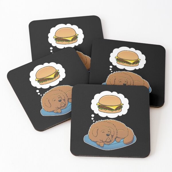 Item preview, Tibetan Mastiff dreaming about Cheeseburgers designed and sold by DoggieDelights.
