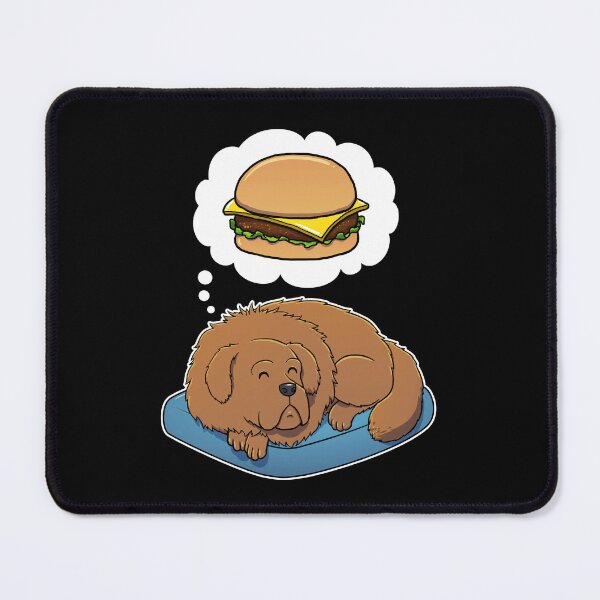 Item preview, Tibetan Mastiff dreaming about Cheeseburgers designed and sold by DoggieDelights.