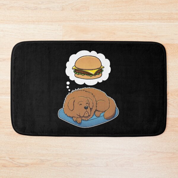 Item preview, Tibetan Mastiff dreaming about Cheeseburgers designed and sold by DoggieDelights.