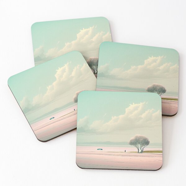 Item preview, Minimalist Dreamscape: A Landscape in Soft Colors designed and sold by Colourpixels.