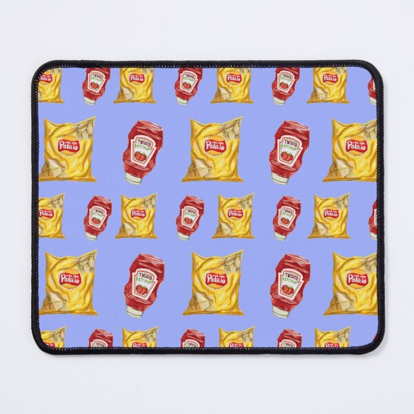 Item preview, potato chips and tomato ketchup pattern designed and sold by diaricesalt.