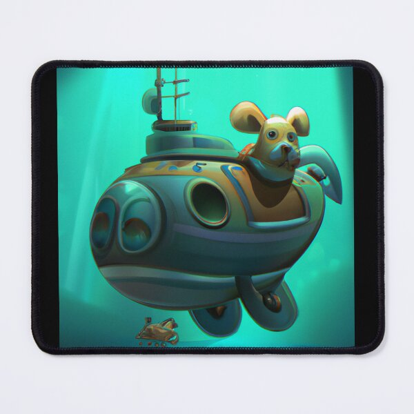 Item preview, A dog in a submarine with a blue background designed and sold by T-Shirt-Group.