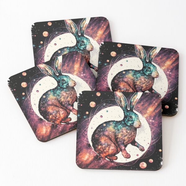 Item preview, Year of the rabbit chinese zodiac sign space design with planets designed and sold by art8085.