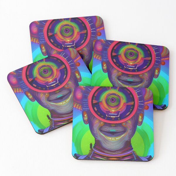 Item preview, Techno-Shaman (13) - Trippy Psychedelic Art designed and sold by TheThirdEye.