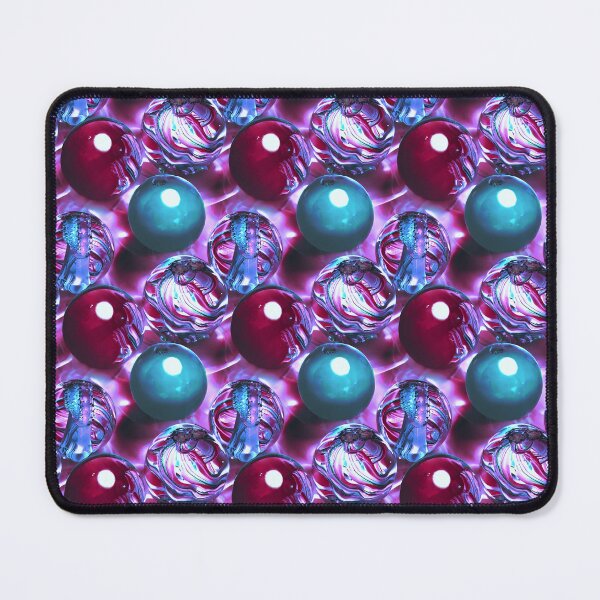 Item preview, Marvelous Marbles - Viva Magenta Teal & Purple Art Glass Inspired Seamless Psychedelic Spheres designed and sold by BadassBazaar.