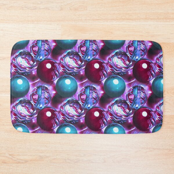 Item preview, Marvelous Marbles - Viva Magenta Teal & Purple Art Glass Inspired Seamless Psychedelic Spheres designed and sold by BadassBazaar.