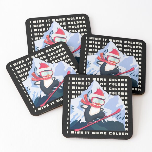 Item preview, I Wish It Were Colder Funny Cold Days Snow Penguins Ski designed and sold by CoolCreative.
