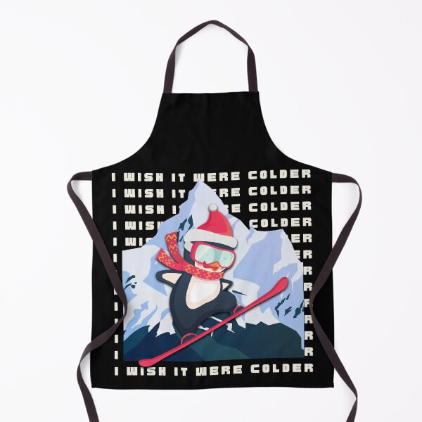 Item preview, I Wish It Were Colder Funny Cold Days Snow Penguins Ski designed and sold by CoolCreative.