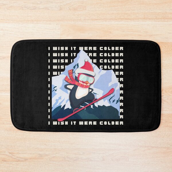 Item preview, I Wish It Were Colder Funny Cold Days Snow Penguins Ski designed and sold by CoolCreative.