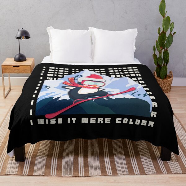 Item preview, I Wish It Were Colder Funny Cold Days Snow Penguins Ski designed and sold by CoolCreative.