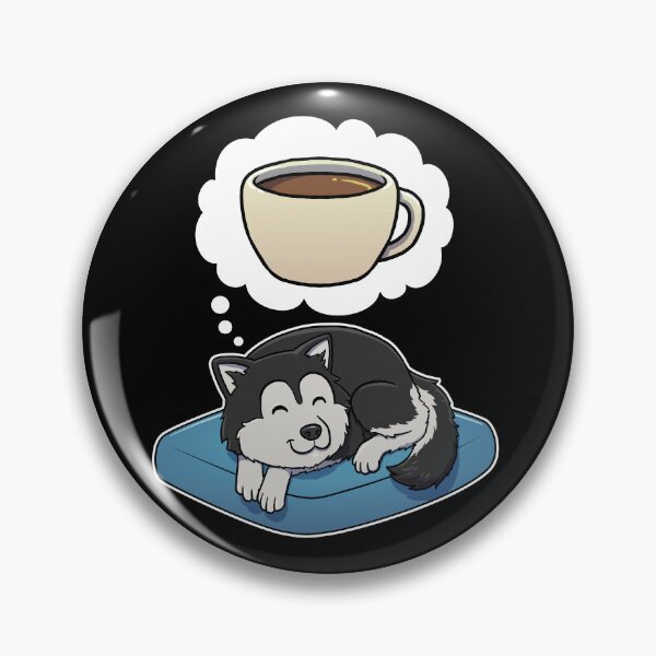 Aperçu de l'œuvre Alaskan Malamute dreaming about Coffee créée et vendue par DoggieDelights.