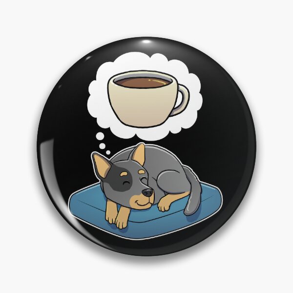 Item preview, Australian Cattle Dog dreaming about Coffee designed and sold by DoggieDelights.